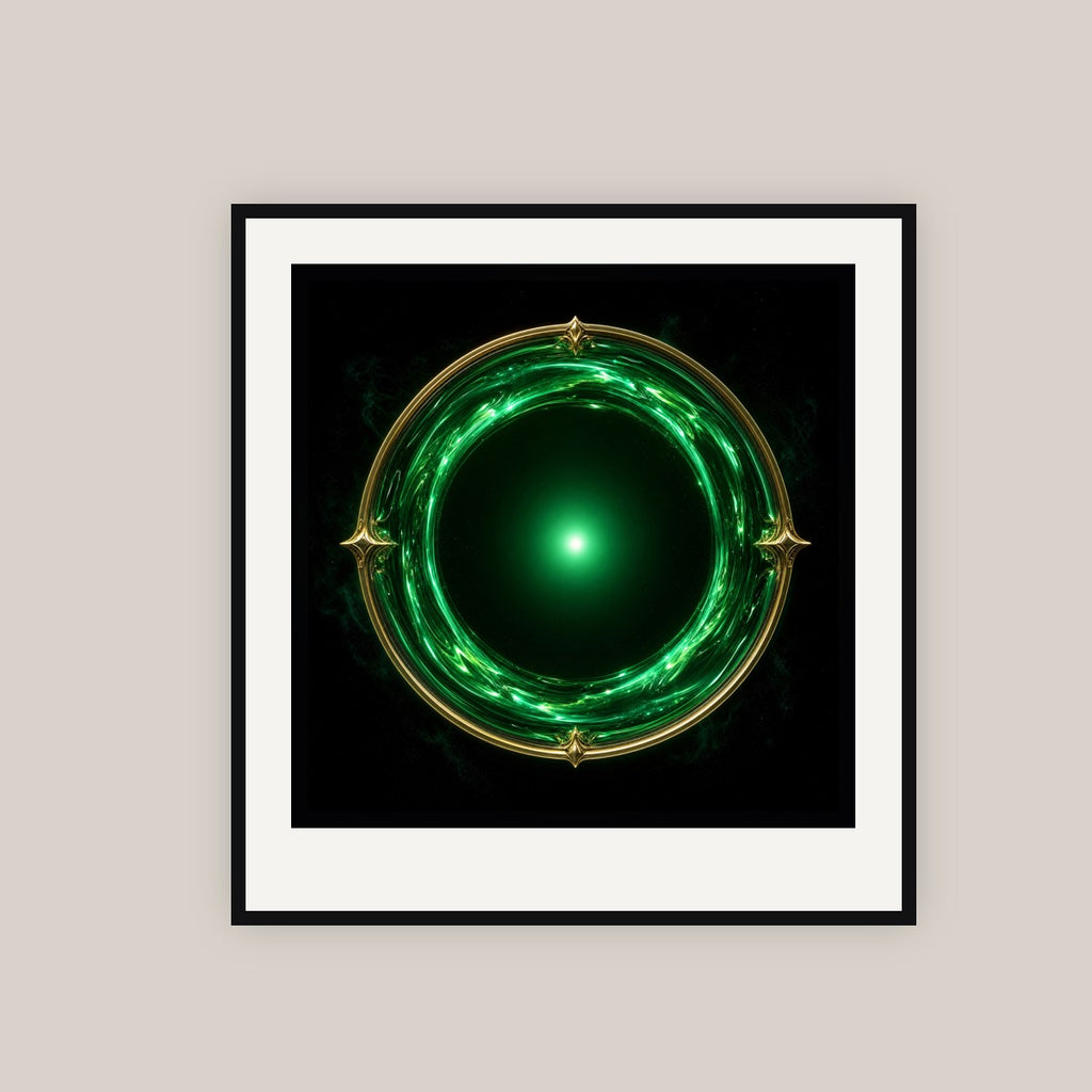 KV Kosmic Wall Art framed on the wall — mockup