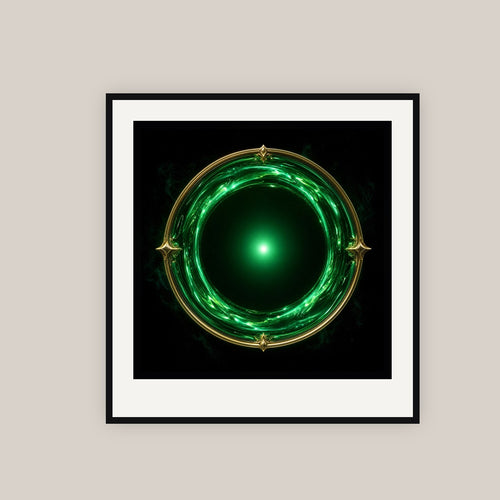 KV Kosmic Wall Art framed on the wall — mockup