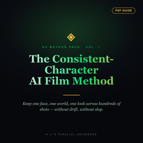 The Consistent-Character AI Film Method — KV Method Pack cover